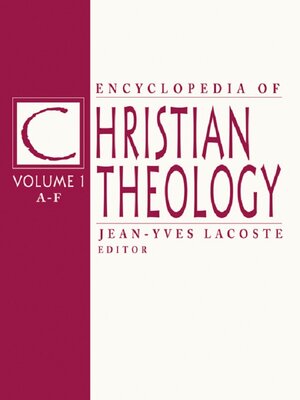 cover image of Encyclopedia of Christian Theology